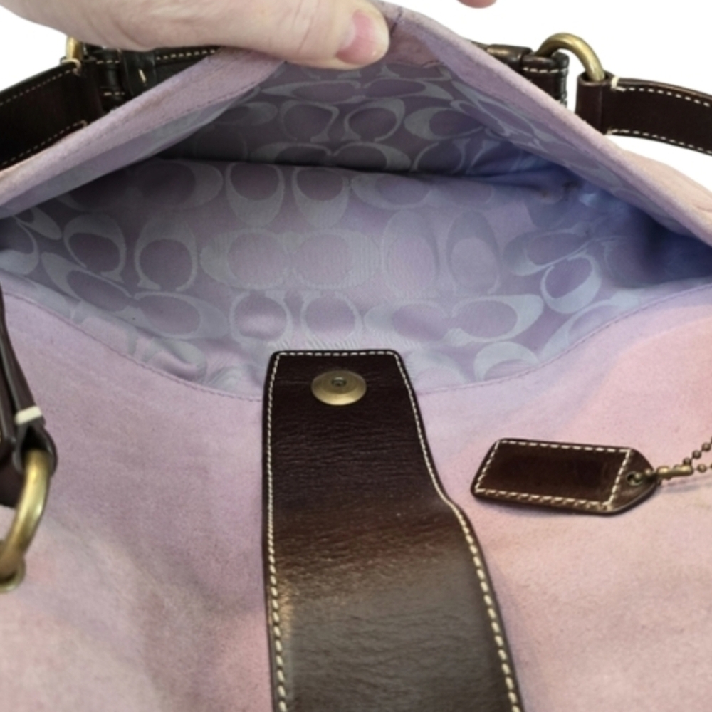 Coach Vintage Lavender Suede 2005 Handbag w/ COA & Coach Dustbag in EUC - Picture 10 of 14